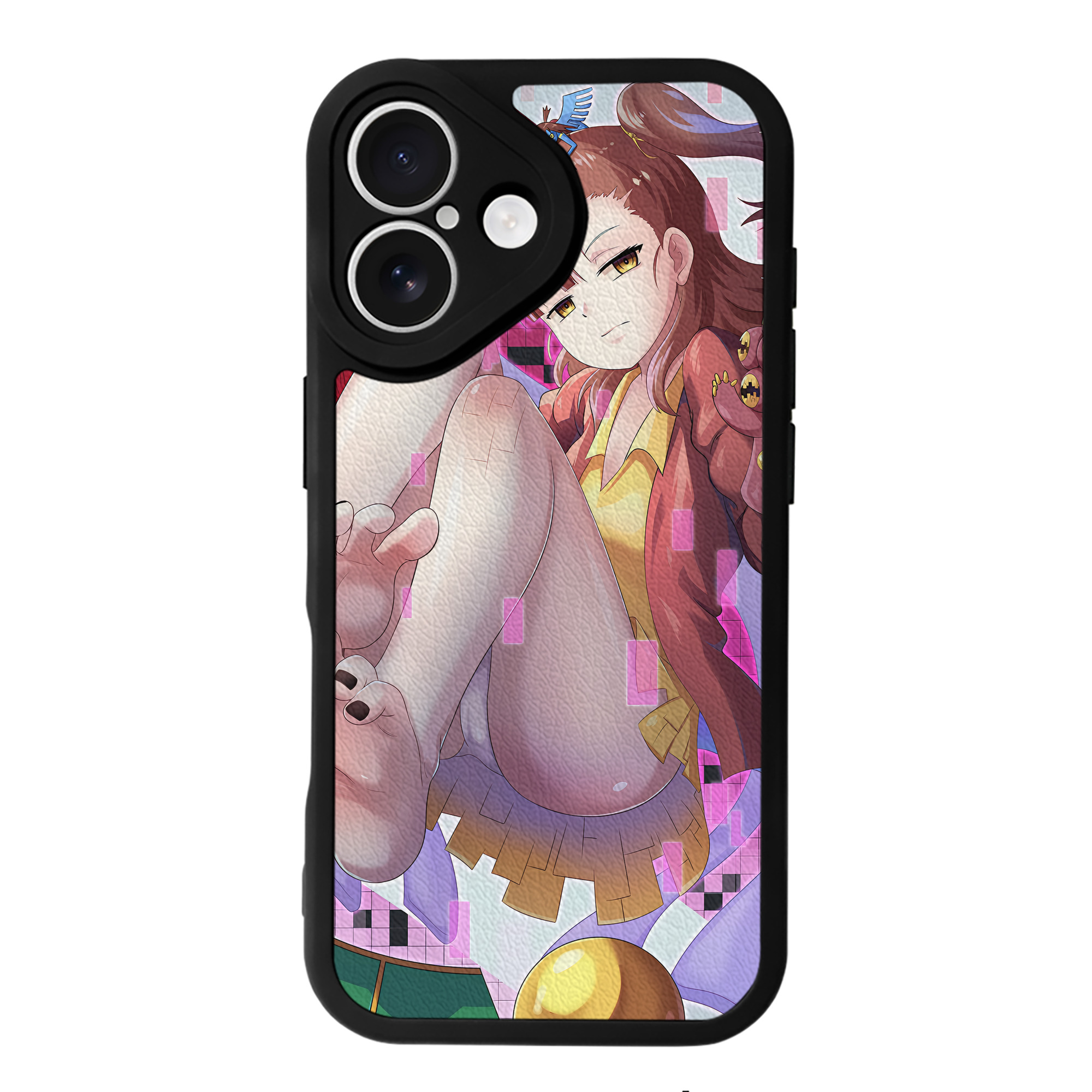 （画像用） Digimon デジタルモンスター/デジモン 【iPhone 16シリーズ対応】シリコンスマホケース（レザー調） 材質：シリコン